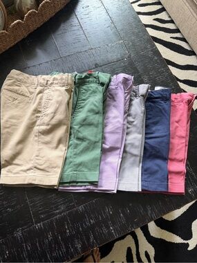 Crewcuts Boys Cotton Chino Shorts - Beige, Green, Lavender, Gray, Navy, Pink
